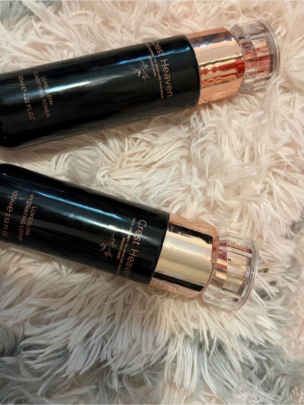 Luxe Glow Hydrating Lotion – Black & Rose Gold